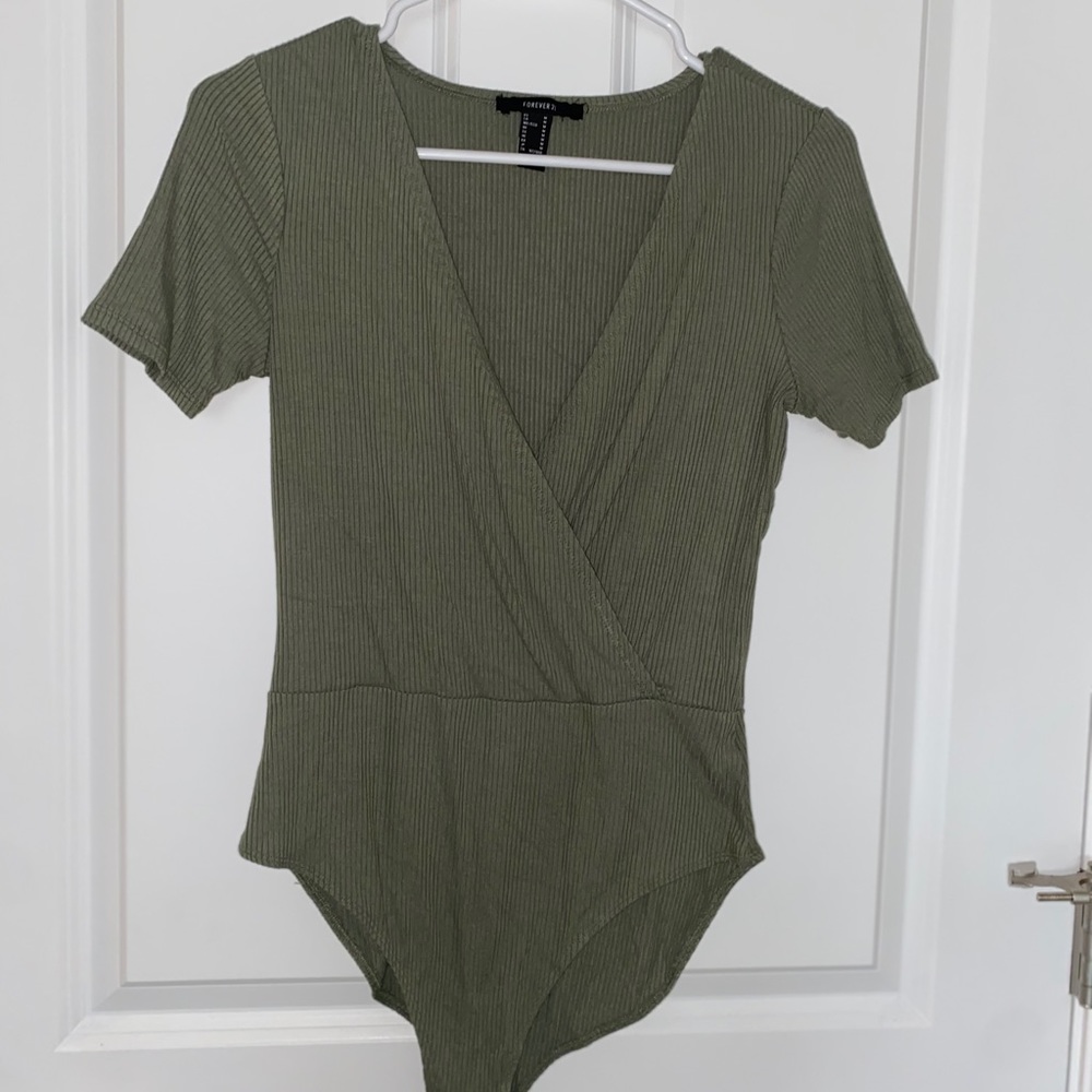 Olive Green Forever21 Body Suit